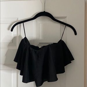 Strapless ruffle top
